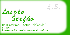 laszlo stefko business card